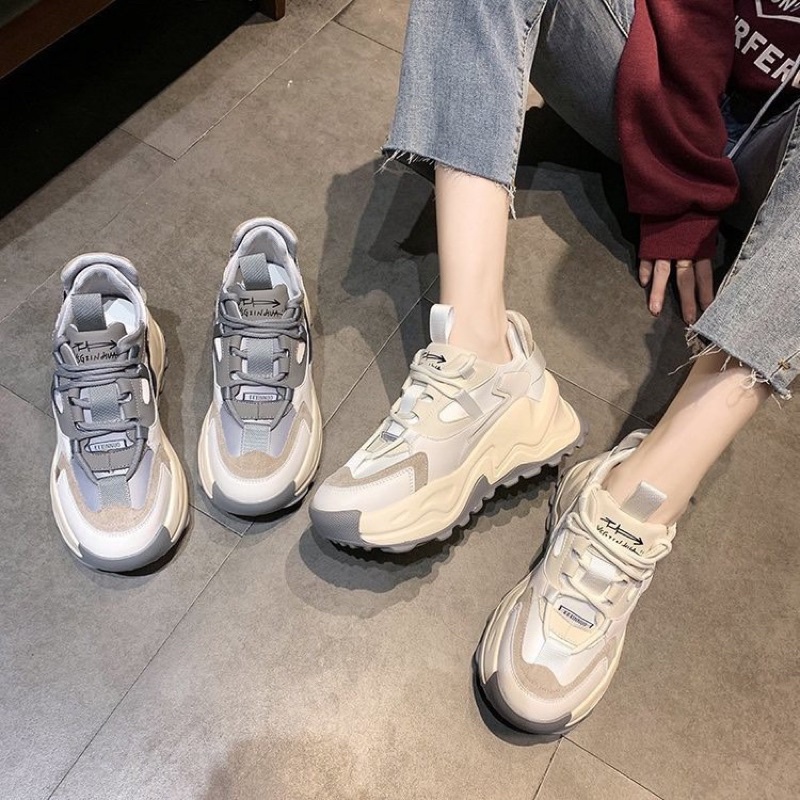 Giày thể thao nữ ulzzang 2021 - Giày nữ đế cao buộc dây