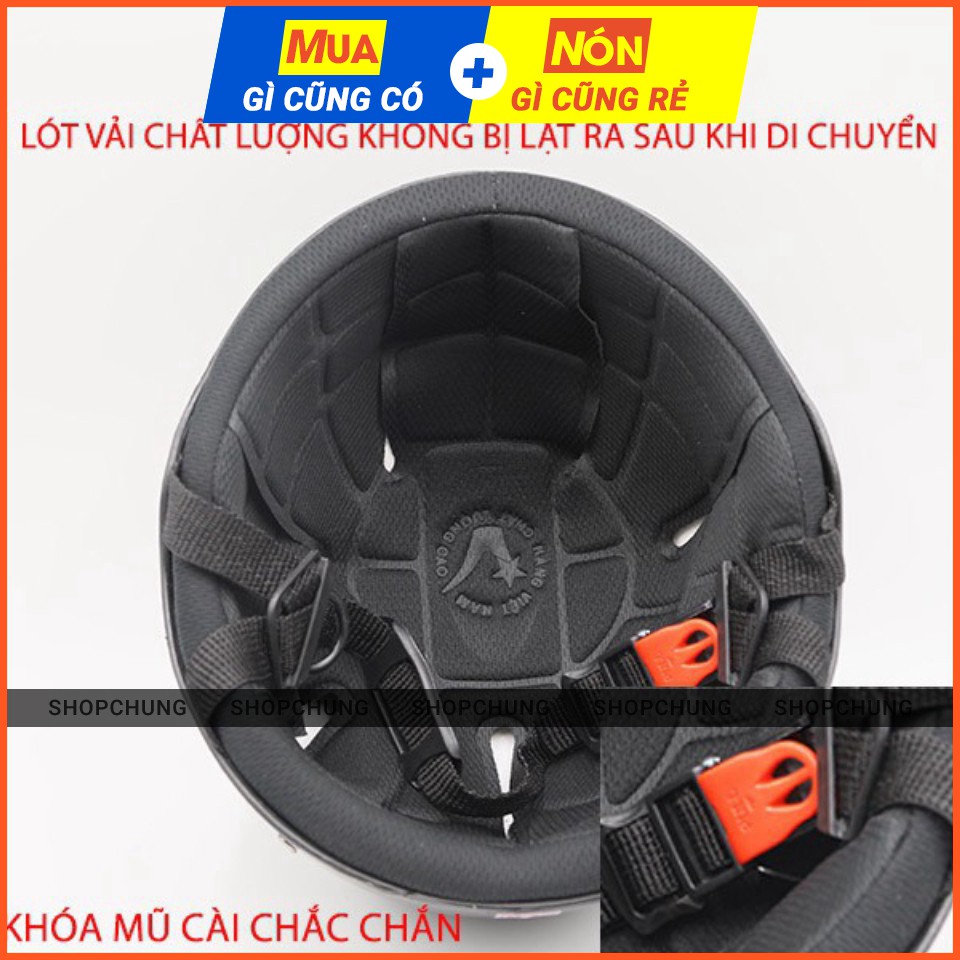 Mũ bảo hiểm Nửa Đầu Hali 1/2 bò sữa - Kèm Kính Phi Công UV - Chính Hãng Cao Cấp Cực đẹp