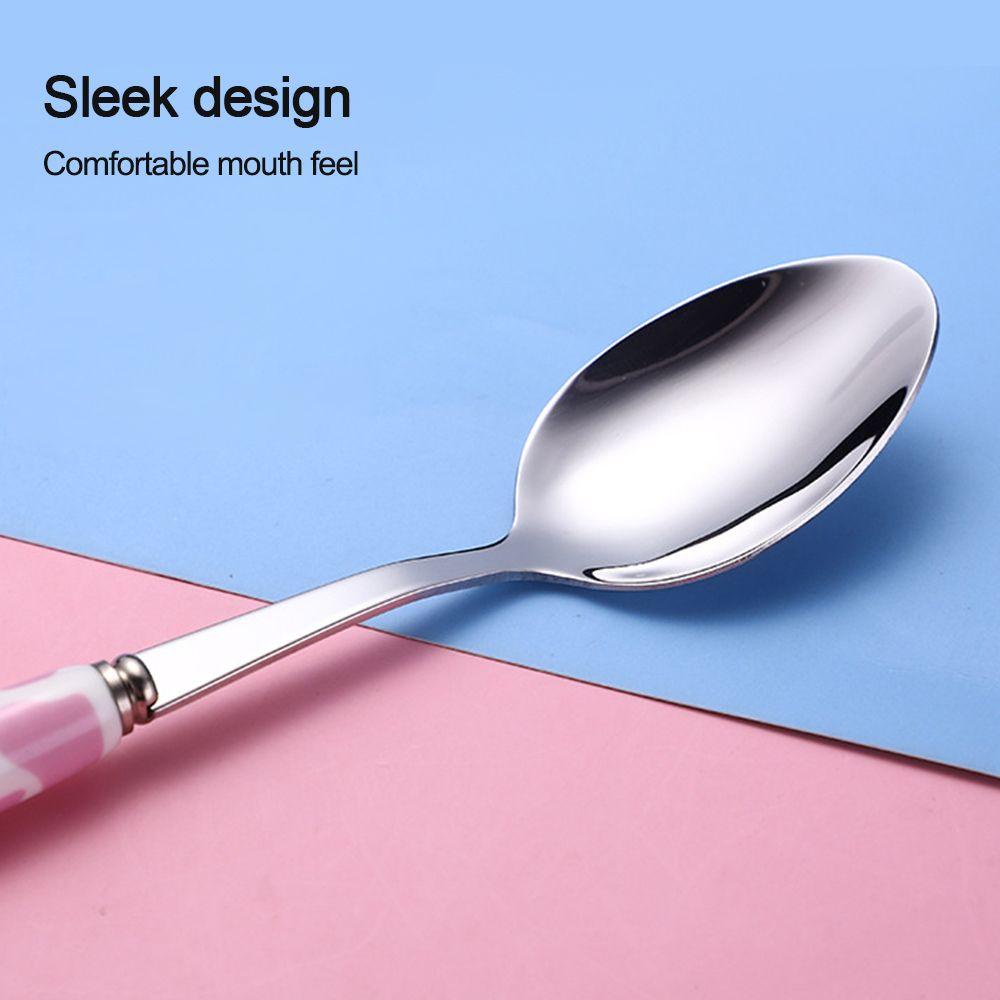 LAKAMIER Bộ Dụng Cụ Ăn Uống Bằng Thép Không Gỉ Họa Tiết Bò Sữa