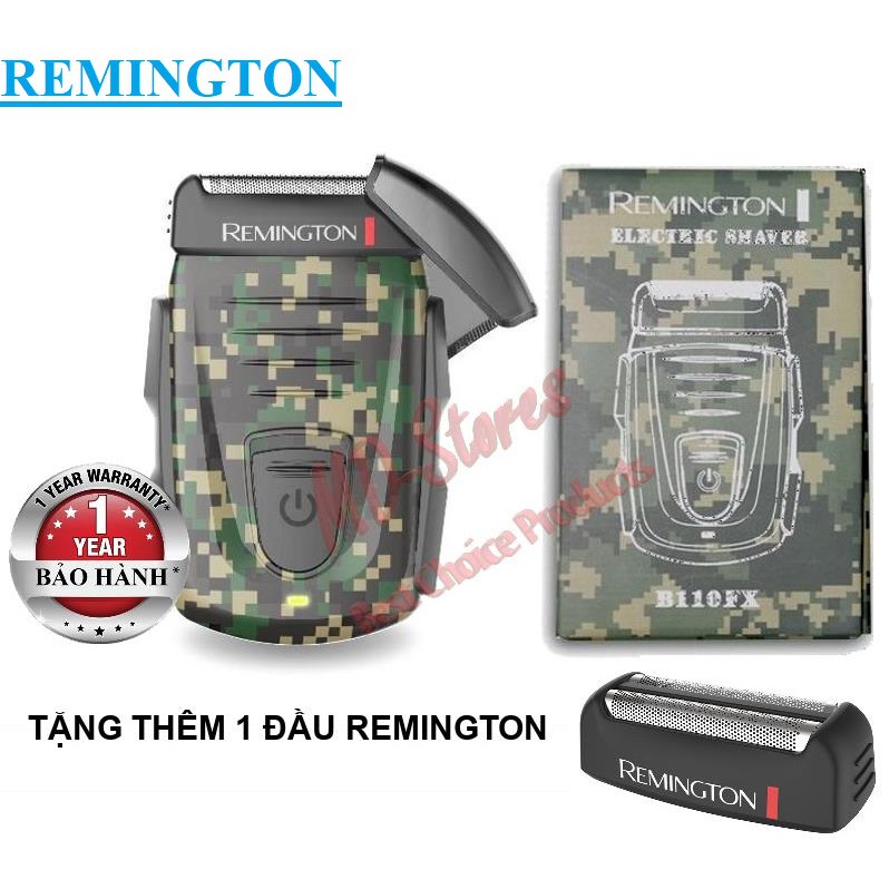 Máy cạo râu cao cấp Remington B110FX thương hiệu Mỹ, lưỡi dao kép, chống nước, chống bụi, chống sốc chuẩn quân đội.