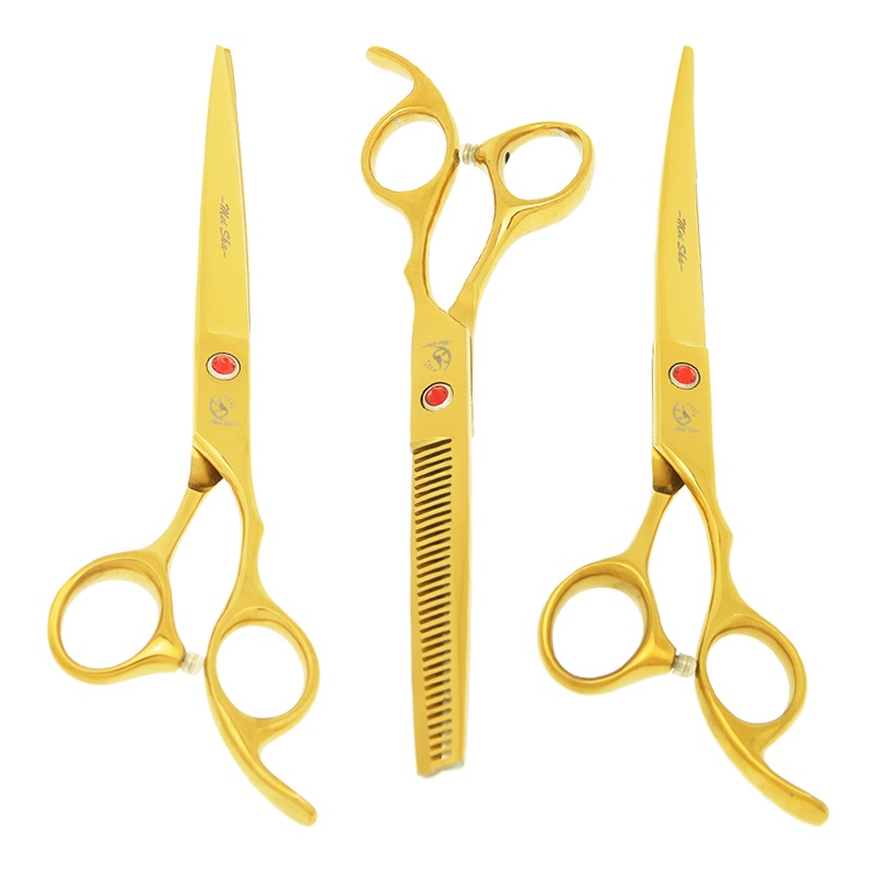 Kéo cắt tỉa lông thú cưng Meisha 7.0 inch 440c B0014A màu vàng kim phong cách Nhật Bản