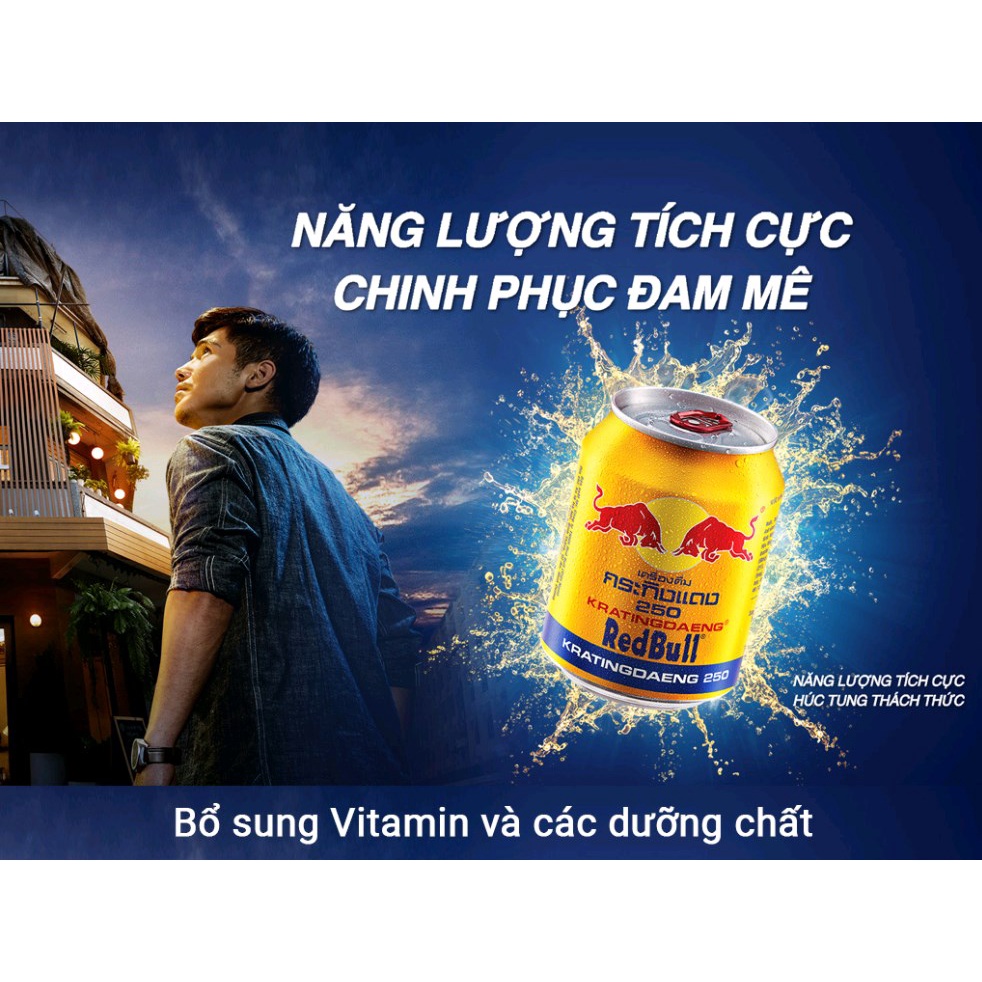 6 lon nước tăng lực Redbull Thái/ Việt 250ml