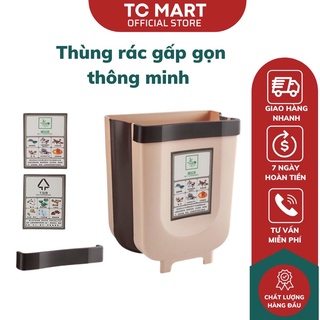 Thùng Rác Gấp Gọn Thông Minh Treo Cạnh Tủ 2 Size Tiện Lợi Full Box