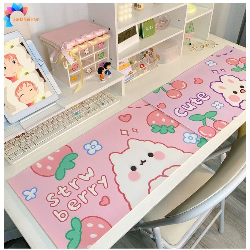 Lót Chuột, Bàn Di Chuột Cỡ Lớn, Lót Bàn, Lót Tay Cho Máy Tính Để Bàn Hoạt Hình Dễ Thương- SOHANEI FAM
