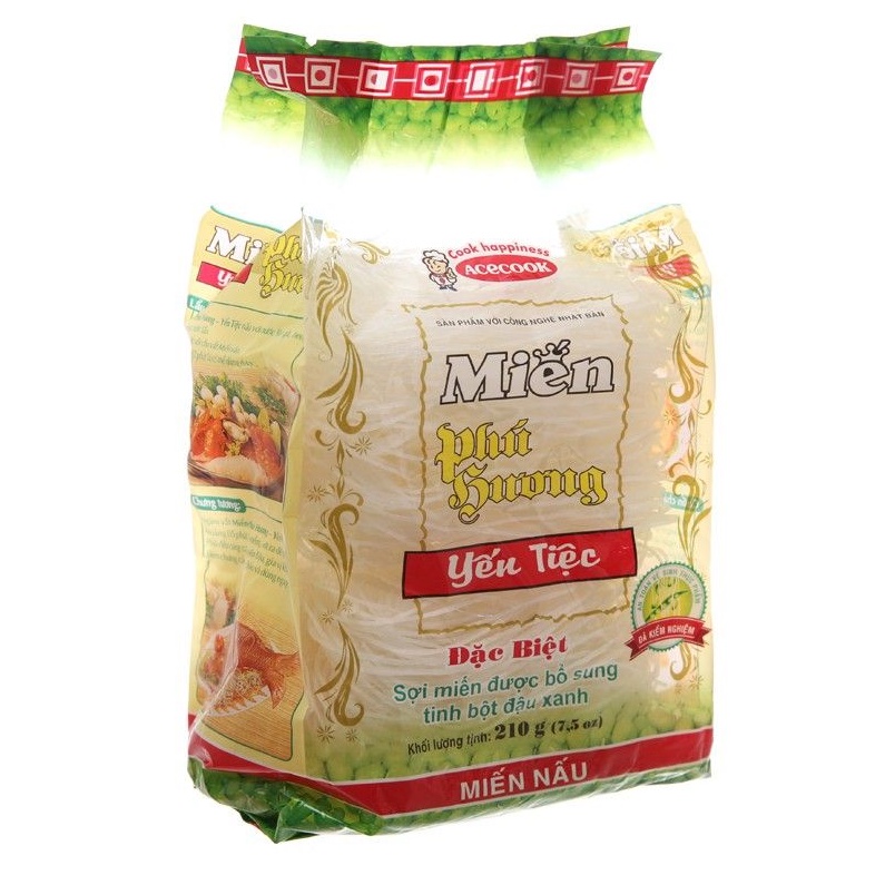 Miến Đậu Xanh Yến Tiệc Phú Hương Vina Acecook Gói 210gr