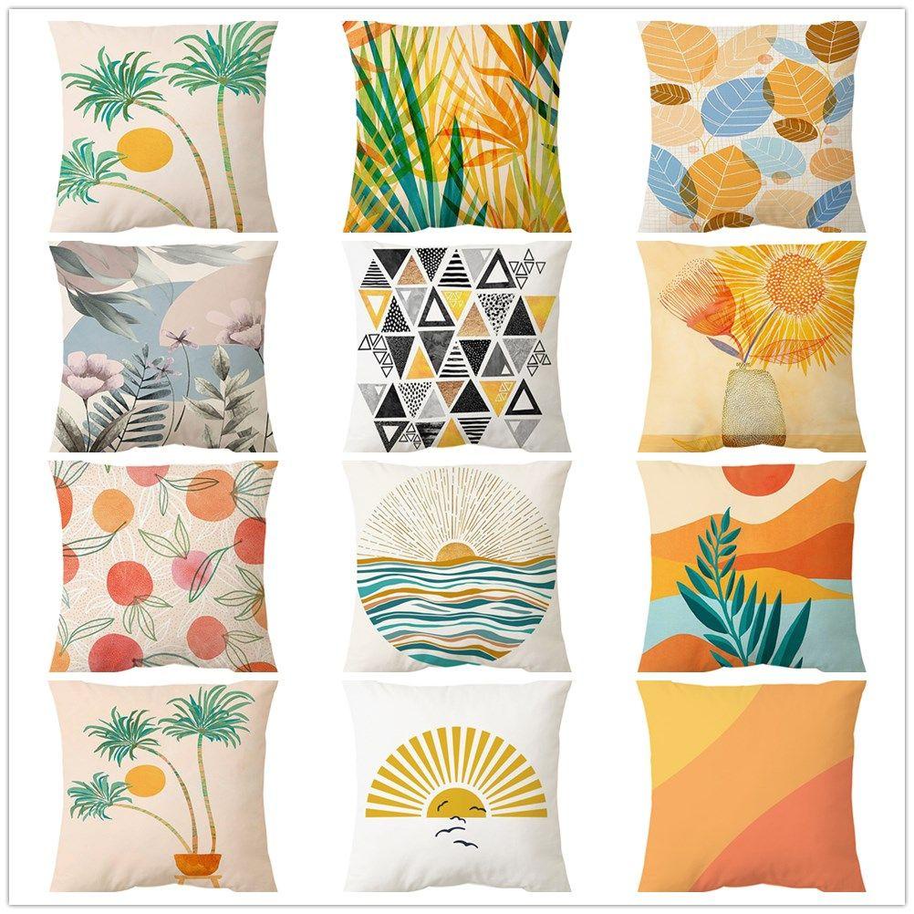 ESPO Vỏ Gối Hoạ Tiết Hình Học Phong Cách Mùa Hè Mát Mẻ