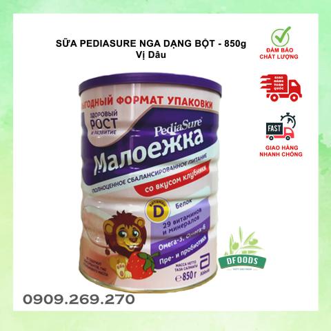 [Mẫu Mới, Trọng Lượng Lớn, Giá Tiết Kiệm] Sữa Pediasure Nga Cao Năng Lượng Tăng Cân Chiều Cao Vị Socola Vani, Dâu, 850g