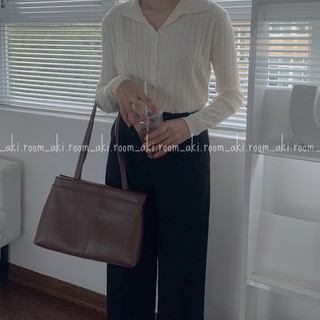 Áo len đũa to cài cúc cổ bẻ chất mỏng mịn