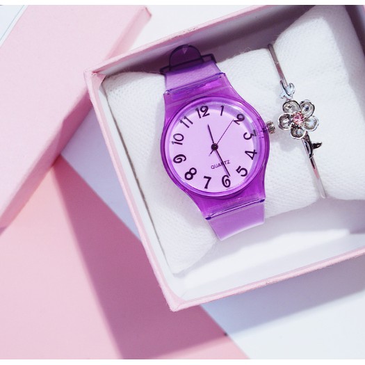 ĐỒNG HỒ NỮ DÂY CAO SU TRONG SUỐT NHIỀU MÀU D303 CỰC ĐẸP | BigBuy360 - bigbuy360.vn