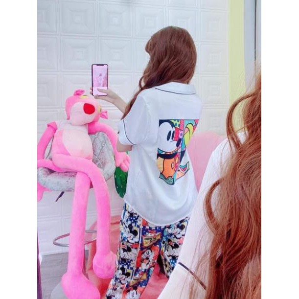 Đồ Bộ Pijama Satin Tay Ngắn Quần Dài Cao Cấp Bigsize XL Form 62-72KG | BigBuy360 - bigbuy360.vn