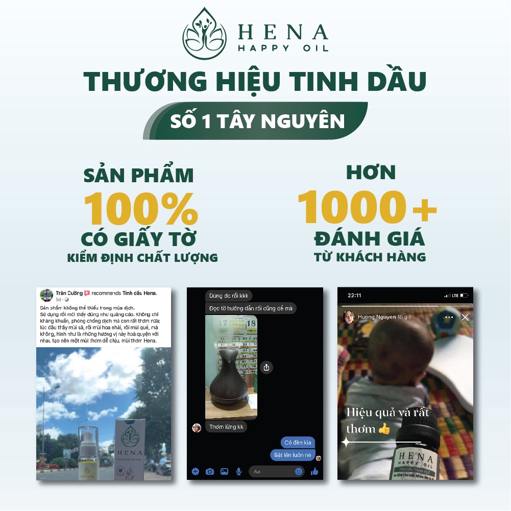 Gel rửa tay khô Kháng Khuẩn cao cấp Hena - Dưỡng ẩm, hương thơm tự nhiên từ tinh dầu - 30ml | BigBuy360 - bigbuy360.vn