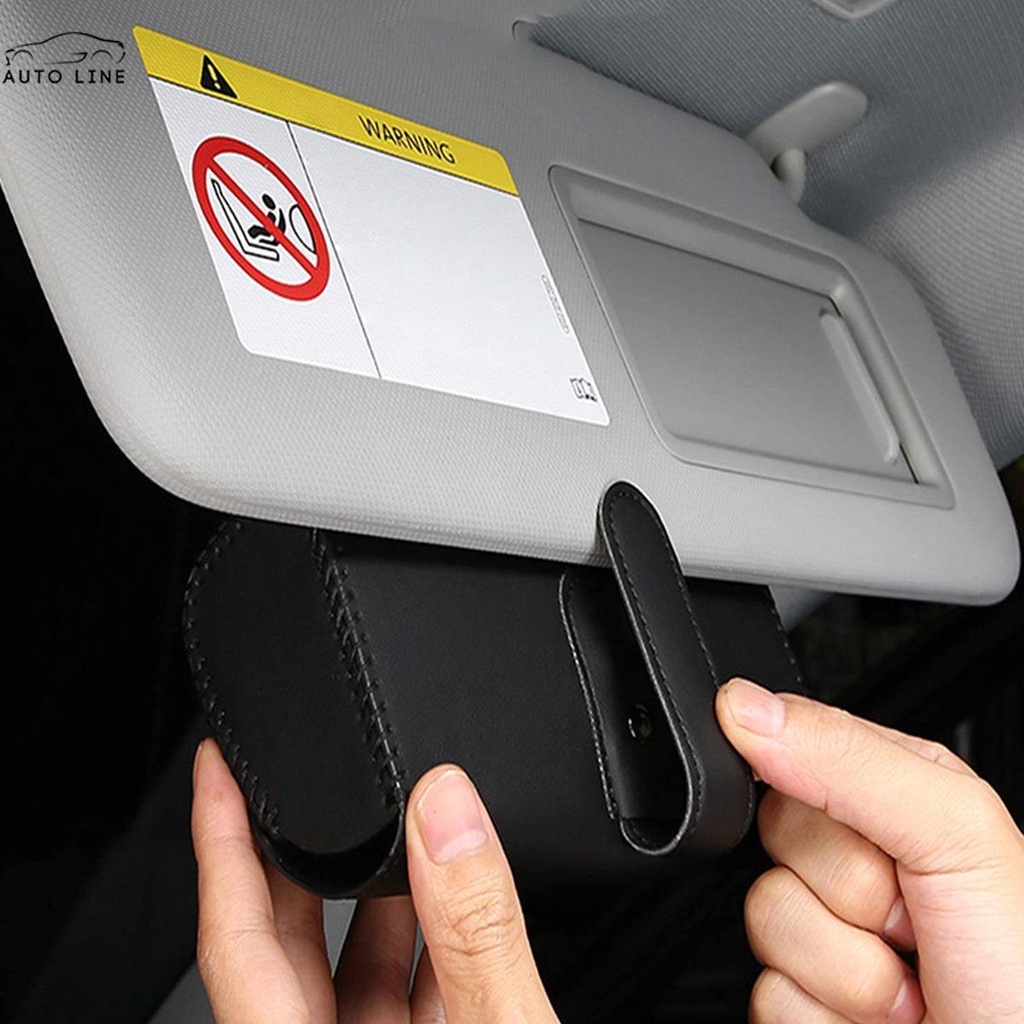 Hộp Đựng Mắt Kính Bằng Da Có Khóa Nam Châm Thông Dụng Cho Xe Hơi SHOPCYC9775