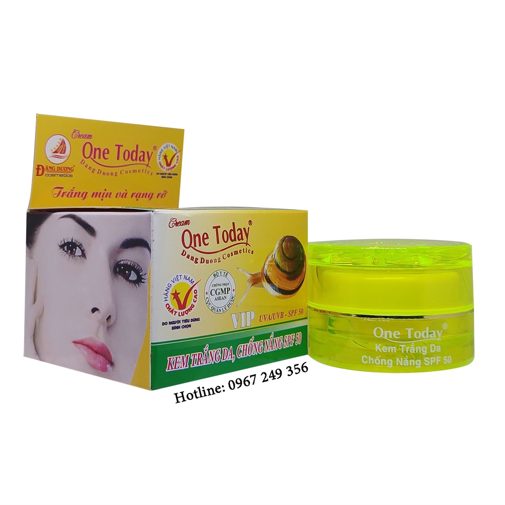 KEM TRẮNG DA CHỐNG NẮNG SPF 50 CAO CẤP ONE TODAY VIP 15G - MỸ PHẨM ĐĂNG DƯƠNG