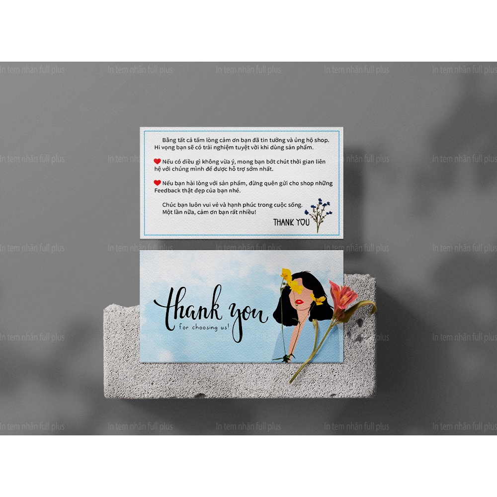 Card cám ơn, Phiếu Cảm Ơn khách hàng, Thiệp Thank You