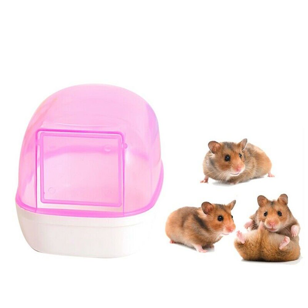 Bồn tắm nhựa mini chống bụi bẩn có cửa ra vào cho hamster/thú cưng
