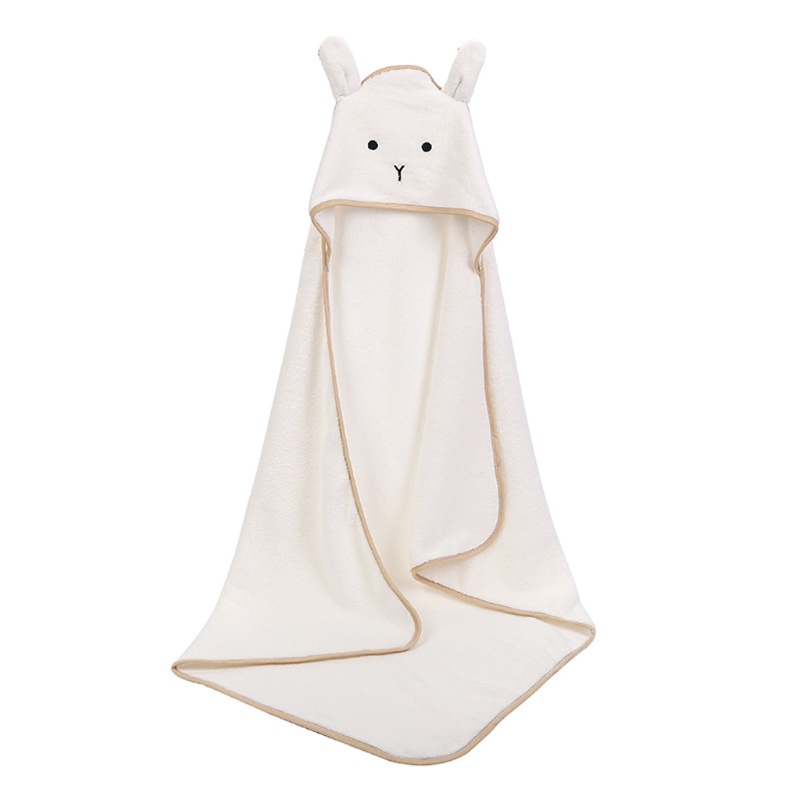 Khăn Tắm Có Mũ Trùm Siêu Mềm In Hình Chú Ếch Koala Dễ Thương Cho Bé