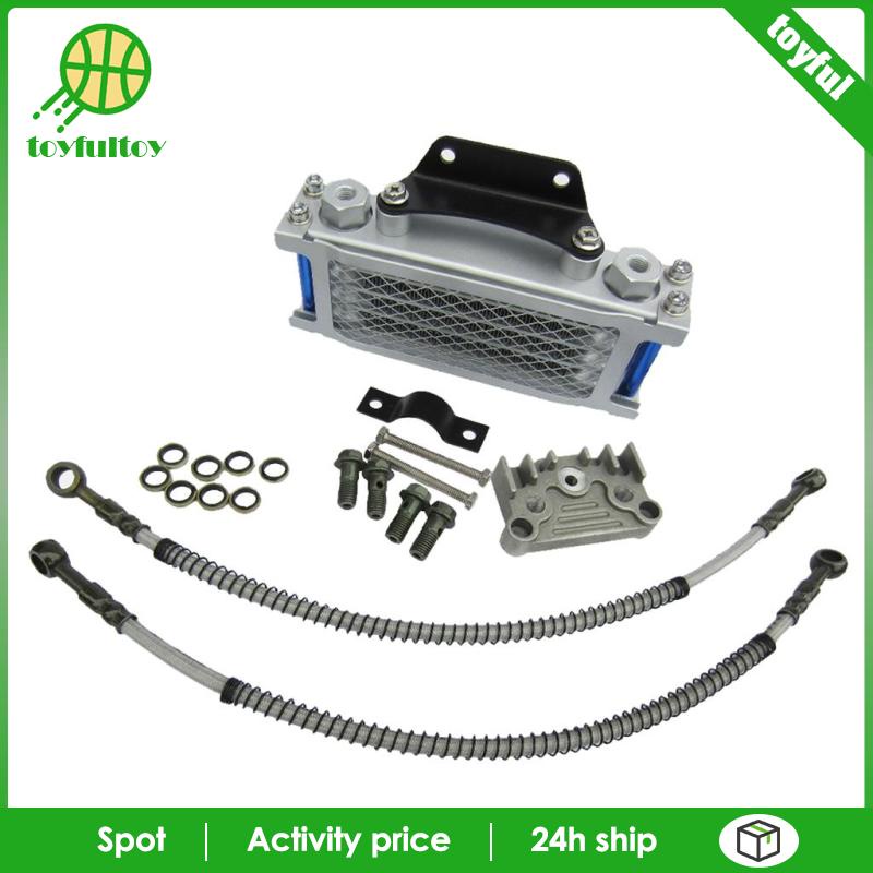 Bộ Tản Nhiệt Dầu Động Cơ Màu Bạc Cho Xe Mô Tô 125cc 140cc