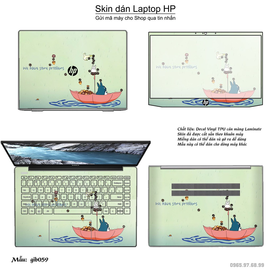 Skin dán Laptop HP in hình Ghibli _nhiều mẫu 9 (inbox mã máy cho Shop)