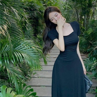 đầm xòe cổ vuông siết eo siêu tôn dáng