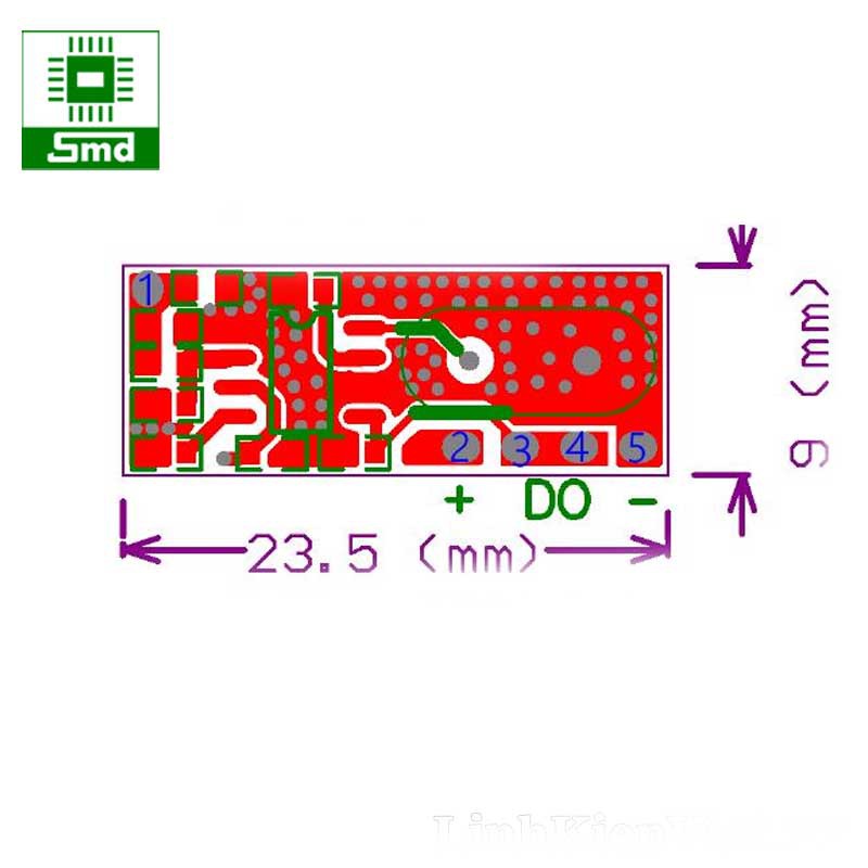 Module thu RF 433Mhz chưa giải mã RX500