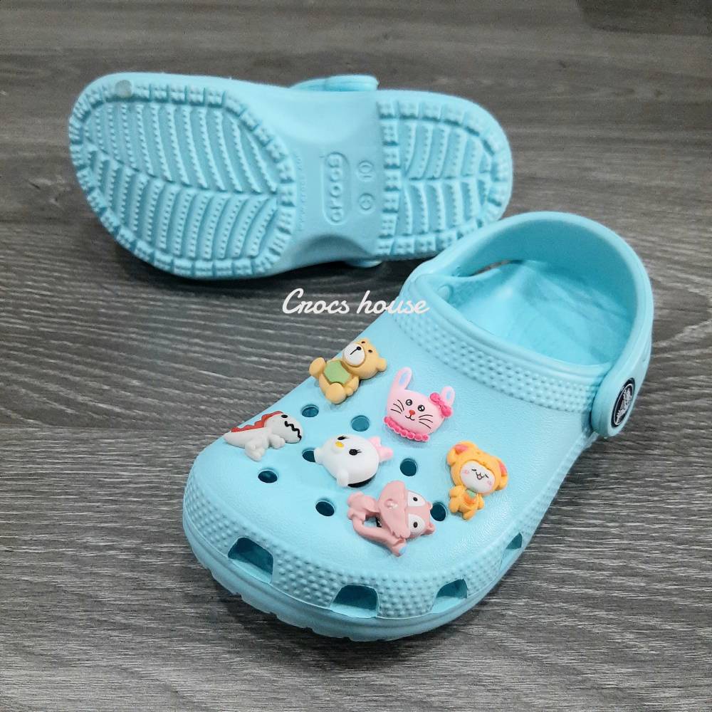 Crocs chính hãng cho bé, Dép sục cross classic trẻ em, dép crocs bé gái bé trai gắn sticker - Crocshouse