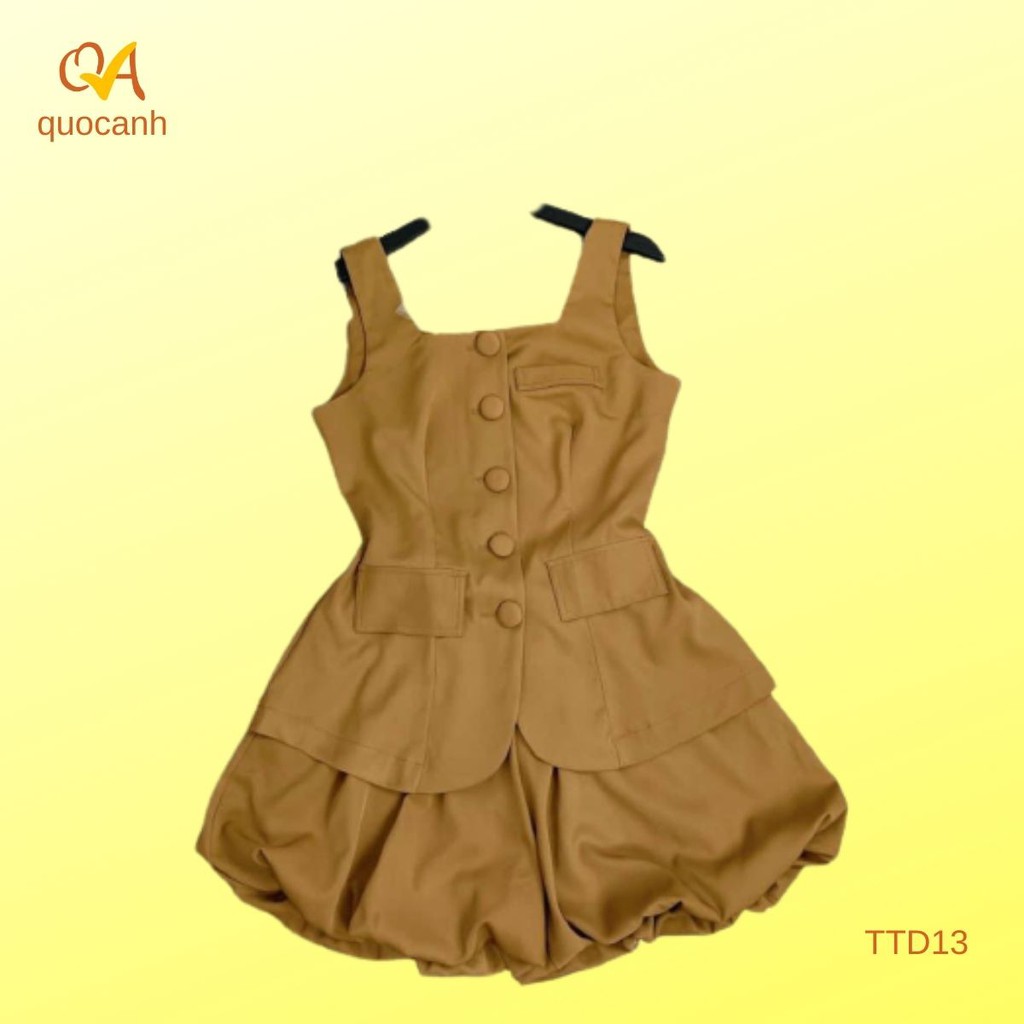 Set Đồ Nữ Đi Chơi, Set Áo Vest Váy Đầm Bí, Đồ Nữ Cá Tính, Phối nút Sang Chảnh, Kiểu Đẹp, Thời Trang Hot Thu Đông 2021 | BigBuy360 - bigbuy360.vn