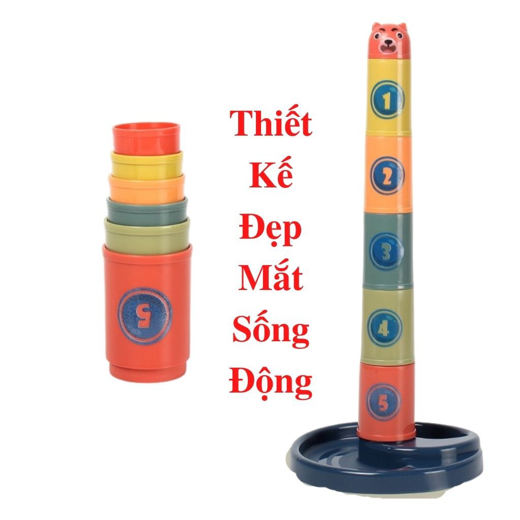 Đồ Chơi Tháp Ném Vòng Cho Bé Rèn Luyện Vận Động Tư Duy Sáng Tạo - ALokids Tb