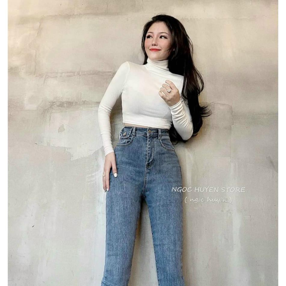 freeship quần jeans nữ cạp cao 3 khuy mẫu mới mẫu mới bán sỉ (video+ảnh thật) , _