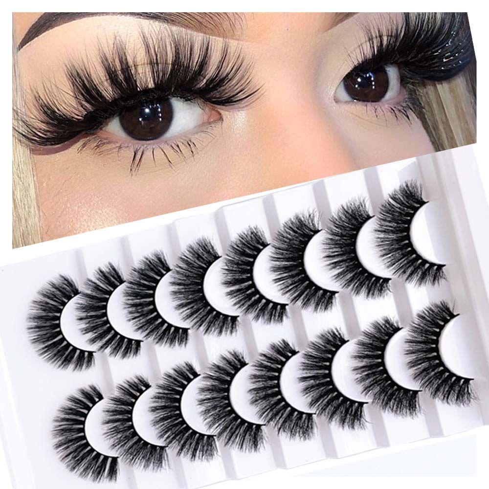MOCHO Set 8 Cặp Lông Mi Giả 3D Tự Nhiên Thời Trang