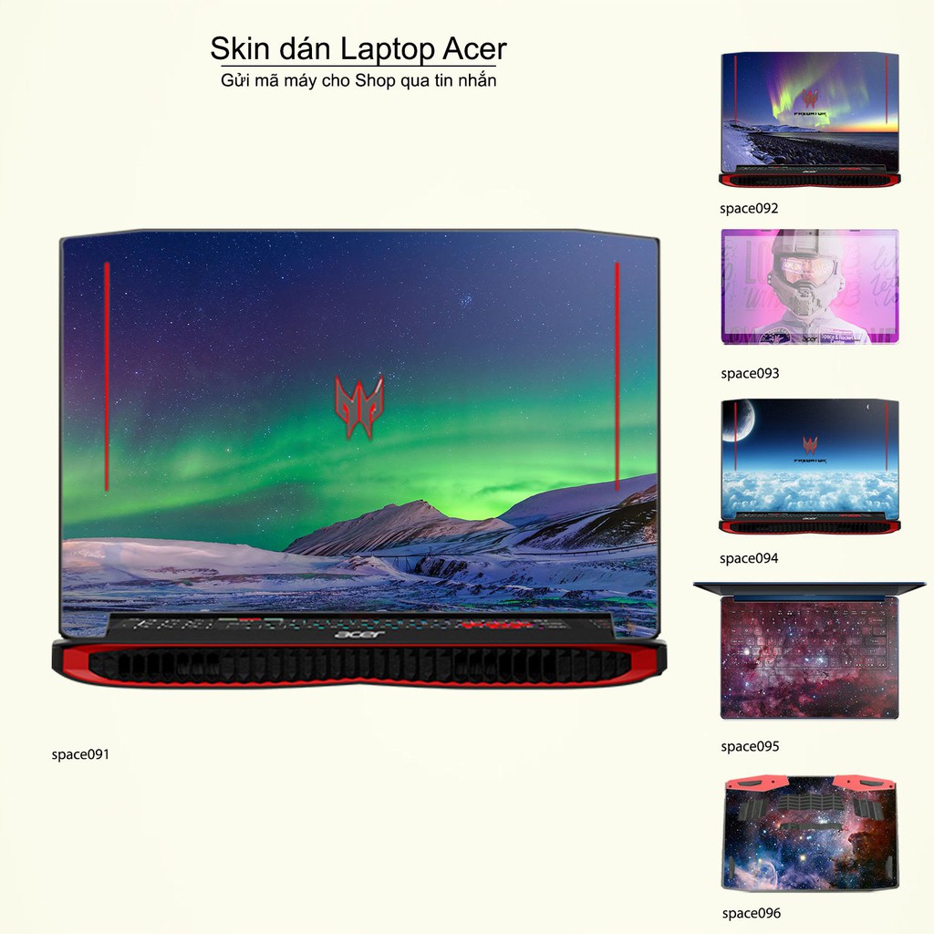 Skin dán Laptop Acer in hình không gian _nhiều mẫu 16 (inbox mã máy cho Shop)