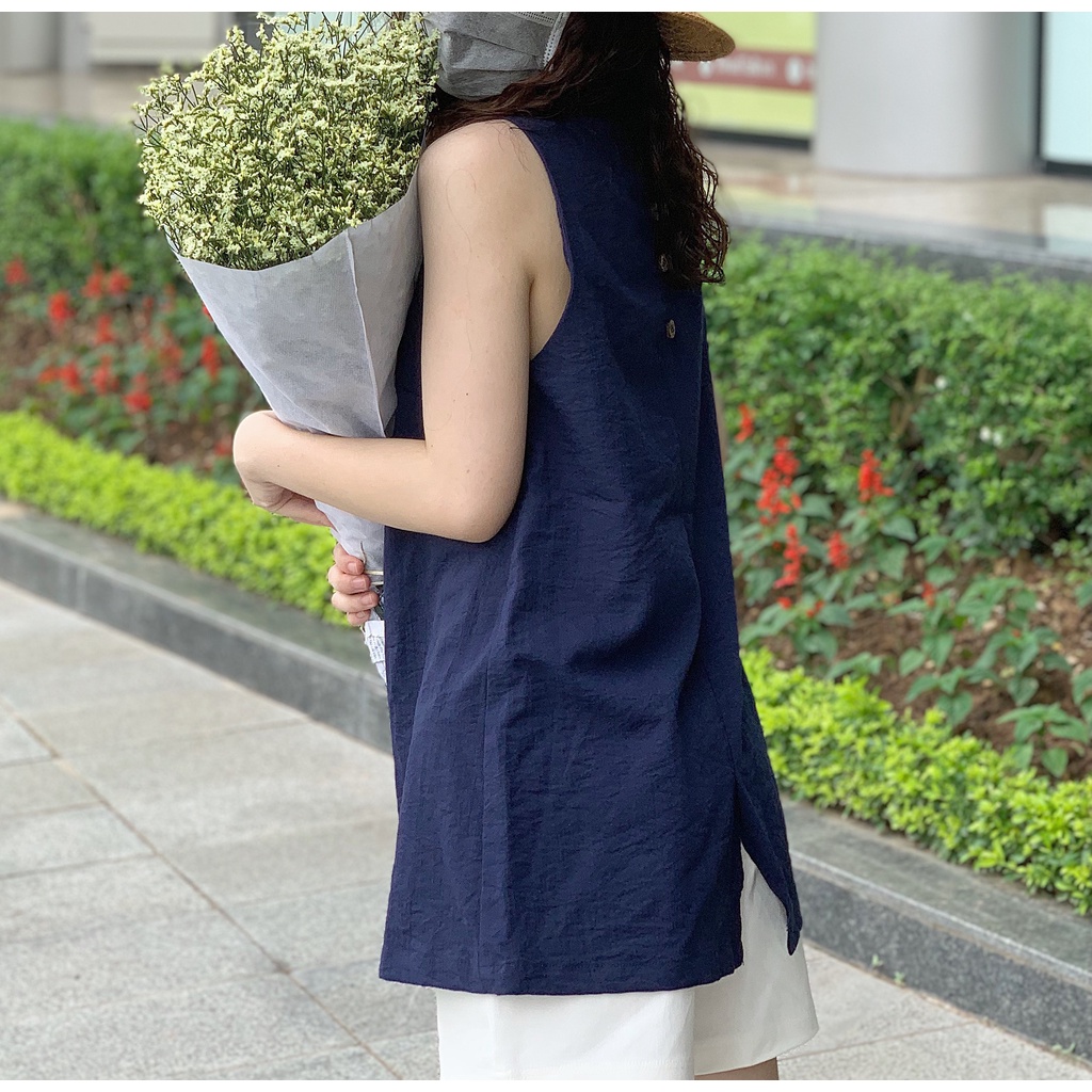 Áo Balo Nữ,Khuy Sau, Chất Đũi, Phong Cách Hàn Quốc The Almond | BigBuy360 - bigbuy360.vn