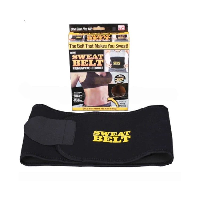 Đai nịt bụng giảm mỡ Sweat Belt (Đen)
