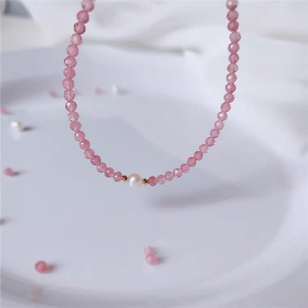 [Hàng Mới Về] Vòng Tay Hạt Ngọc Trai Mặt Tourmaline Thời Trang