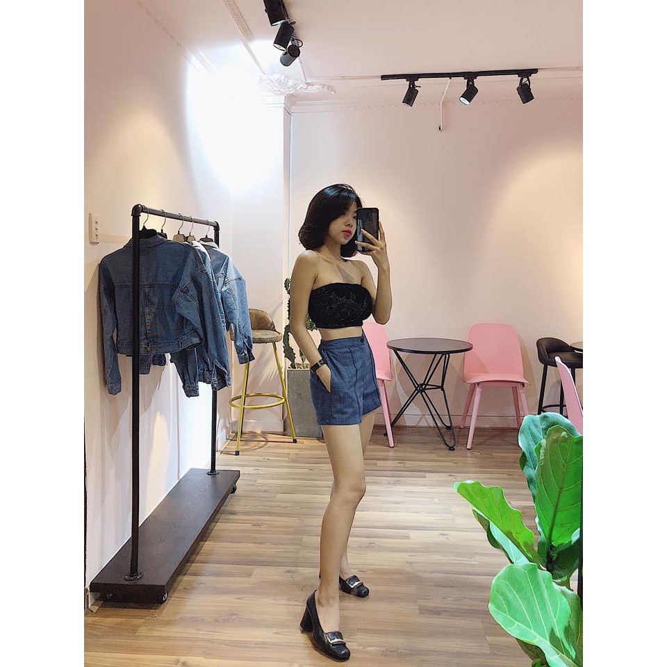 Croptop ống nhung
