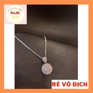 Dây chuyền nữ xi bạch kim cao cấp đá sáng chuẩn ảnh thật shop chụp