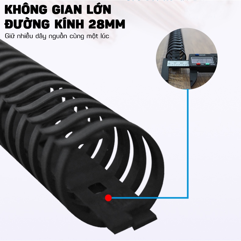 Máng Nhựa Đi Dây Điện Gọn Gàng Gắn Dưới Bàn Làm Việc Văn Phòng, Gaming Dài 50cm GEAR79
