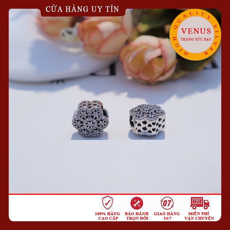 [Hàng cao cấp] Charm bạc 925 hình bông hoa tuyết- Mã sản phẩm VENUSHT