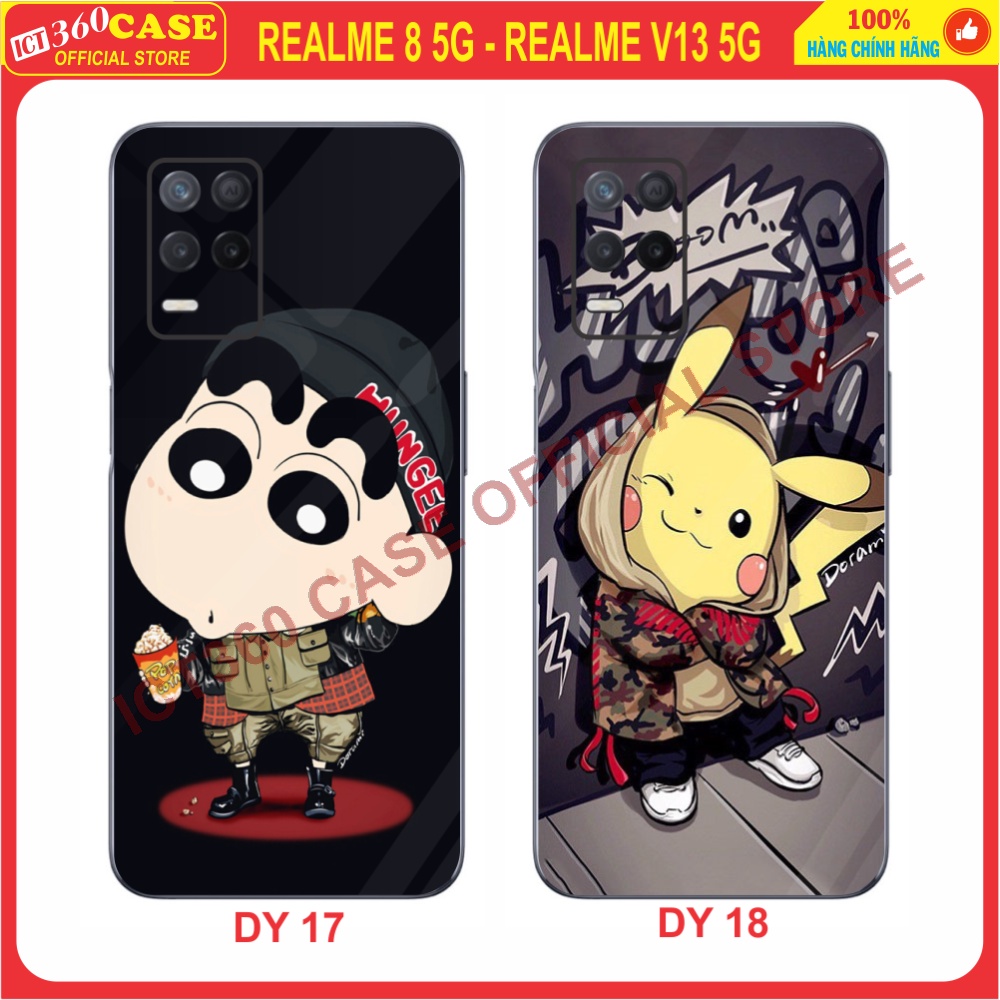 Ốp lưng kính Realme 8 5G, Realme V13 5G - Nhận in ảnh theo yêu cầu