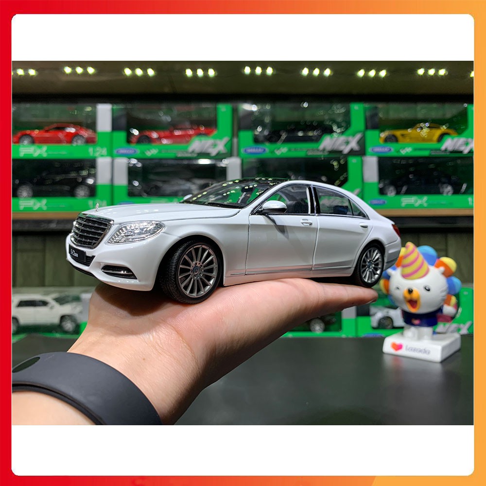 Xe mô hình Mercedes-Benz S500 tỉ lệ 1:24 hãng Welly Kim loại, Full box]