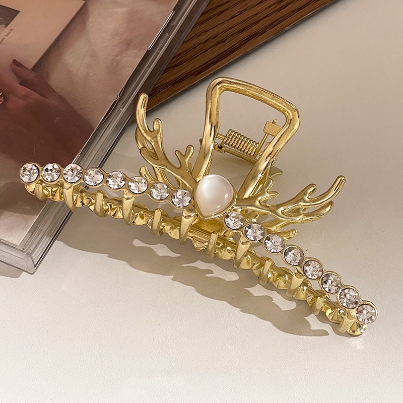 Kẹp Tóc Kim Loại Màu Vàng Hồng Thời Trang