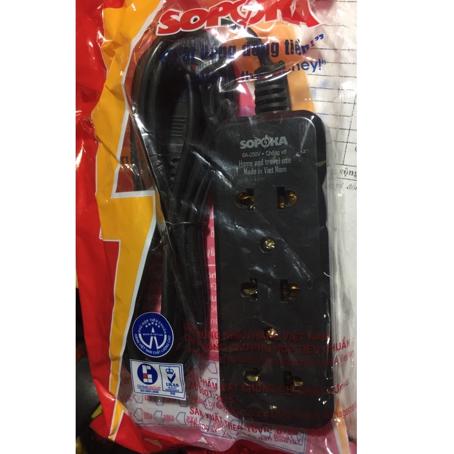 Ổ Cắm Kéo Dài Chống Cháy Chịu Tải Cao 1200W Sopoka