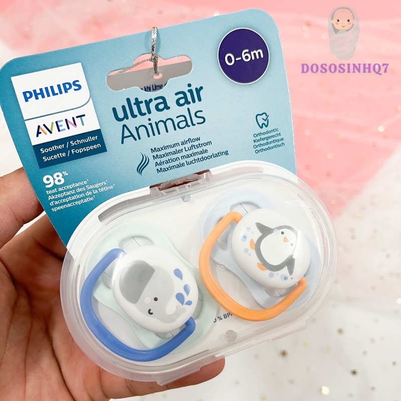 Ty ngậm thông khí Ultra air Lime Philips Avent