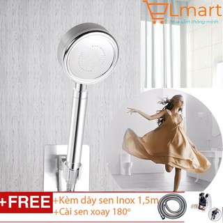Bộ bát sen tắm chất liệu nhôm nguyên chất tăng áp 300%-400% sang trọng tiện lợi (Kèm dây sen Inox + Cài Sen)
