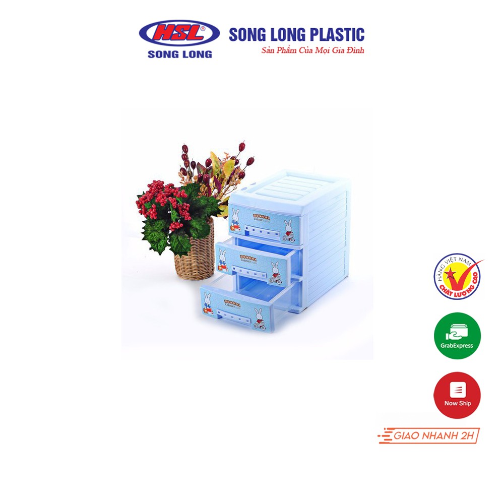 Tủ Nhựa Mini Doremi 3 Tầng Song Long Plastic