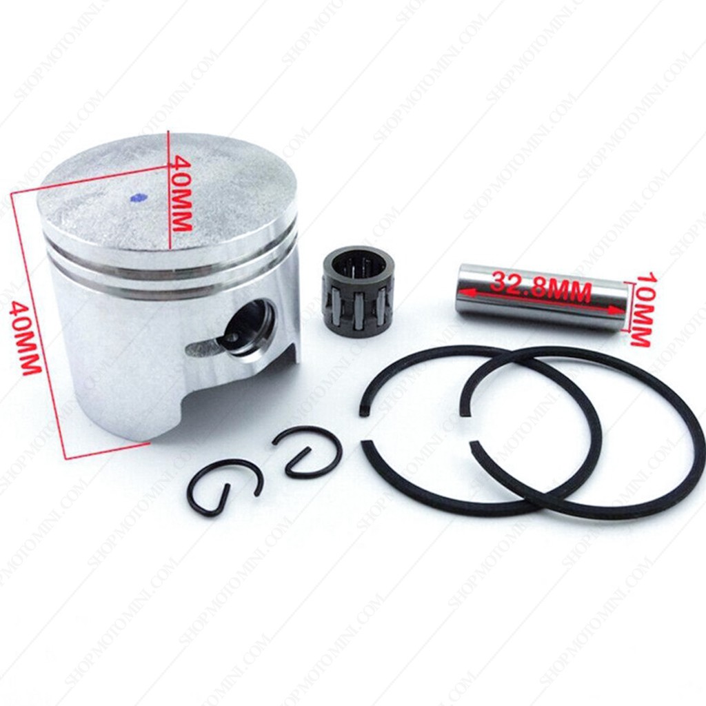 Đầu nòng piston cào cào mini 50cc | bộ hơi xe moto 49cc |  piston bạc pitttong