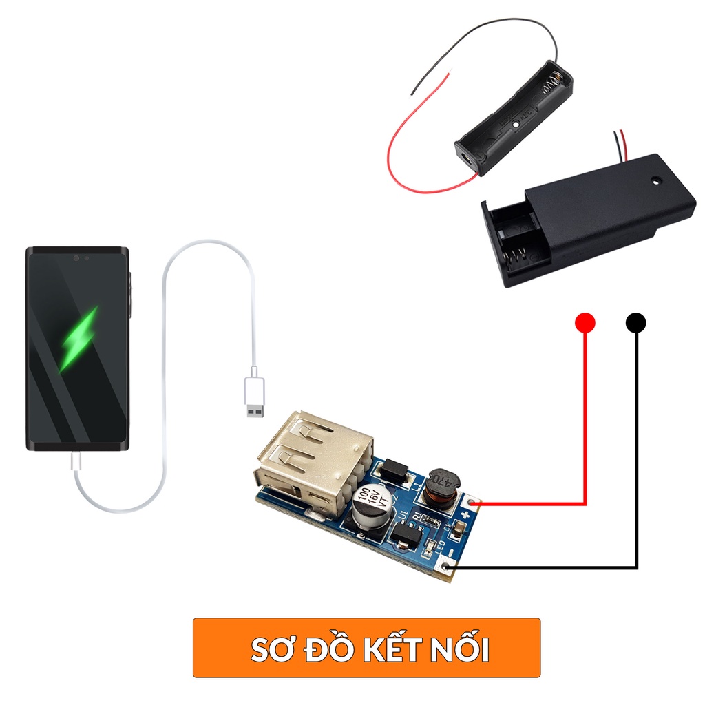 COMBO chế sạc điện thoại khẩn cấp 5V 600mA USB