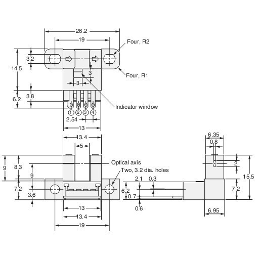 Cảm Biến Quang chữ U Omron EE-SX671A