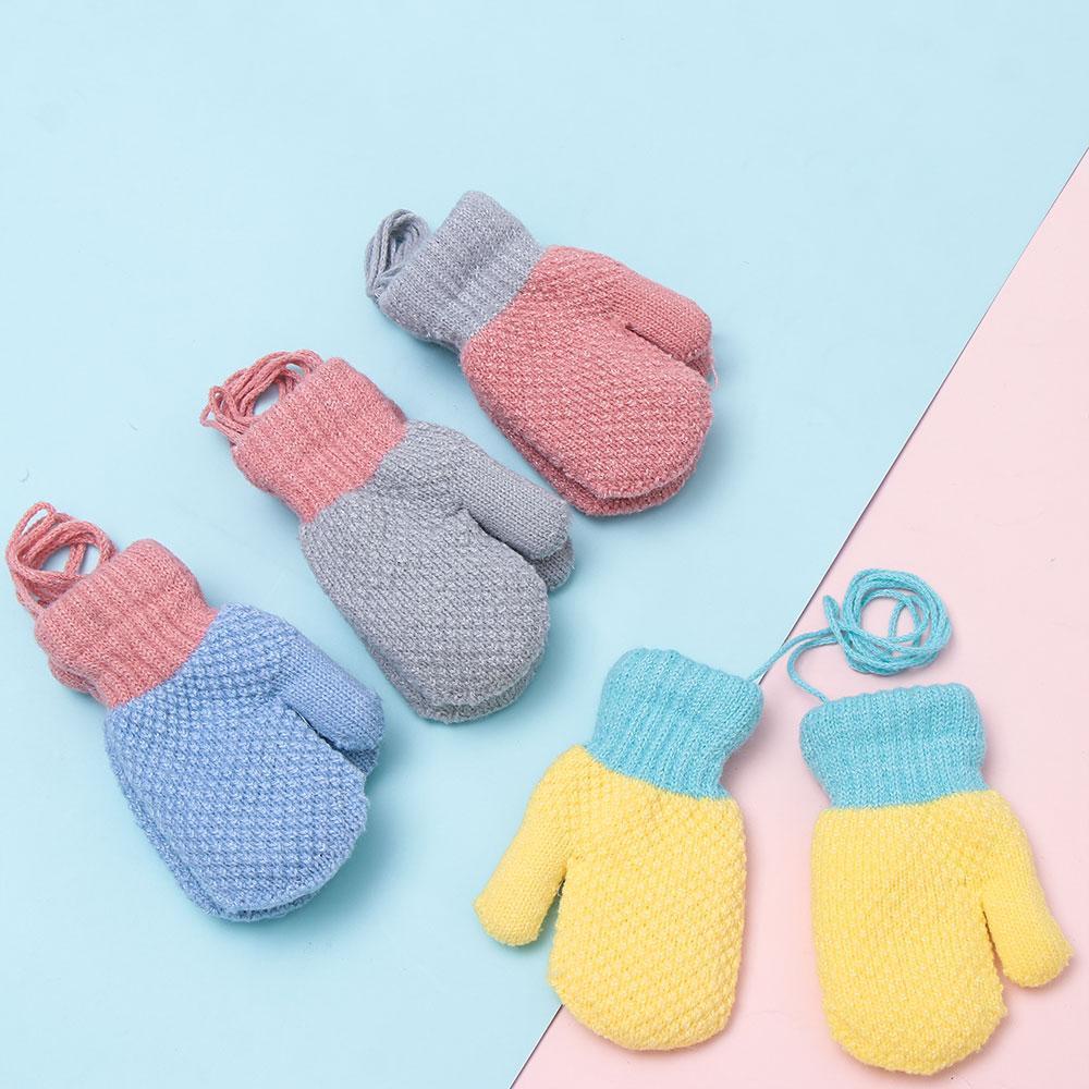 WATTLE Găng Tay Đan Len Dày Kiểu Hoạt Hình Dễ Thương Cho Bé 2-6 Tuổi
