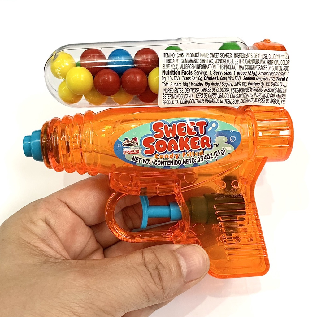 Kẹo đồ chơi súng phun nước Sweet Soaker, kẹo đồ chơi trẻ em kèm kẹo viên hoa quả của Mỹ