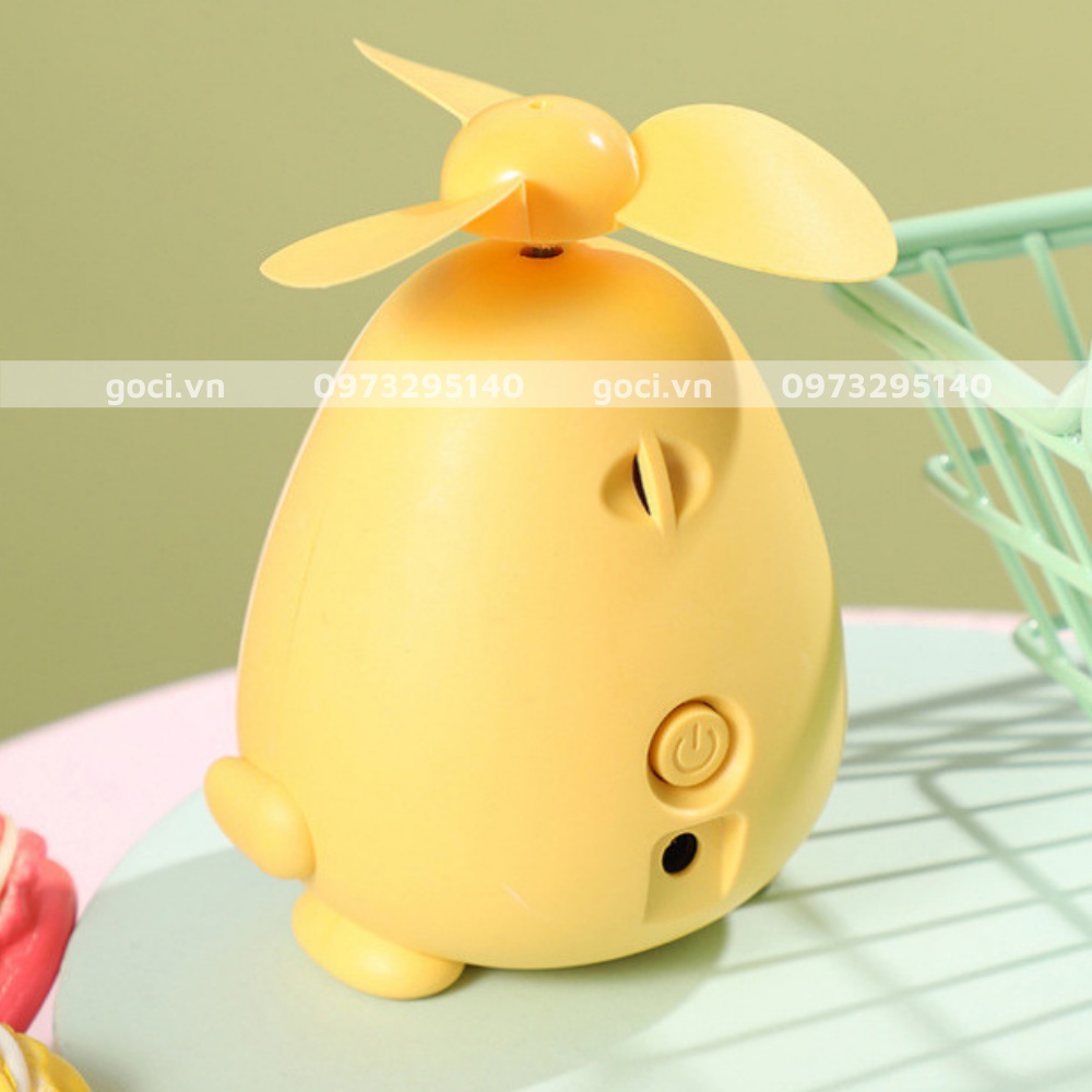 Quạt mini cầm tay để bàn sạc điện USB hình quả bơ cute dễ thương tiện lợi